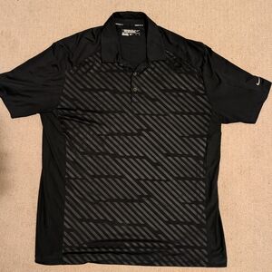 Men's Black Nike Golf Shirt, XL, Like New